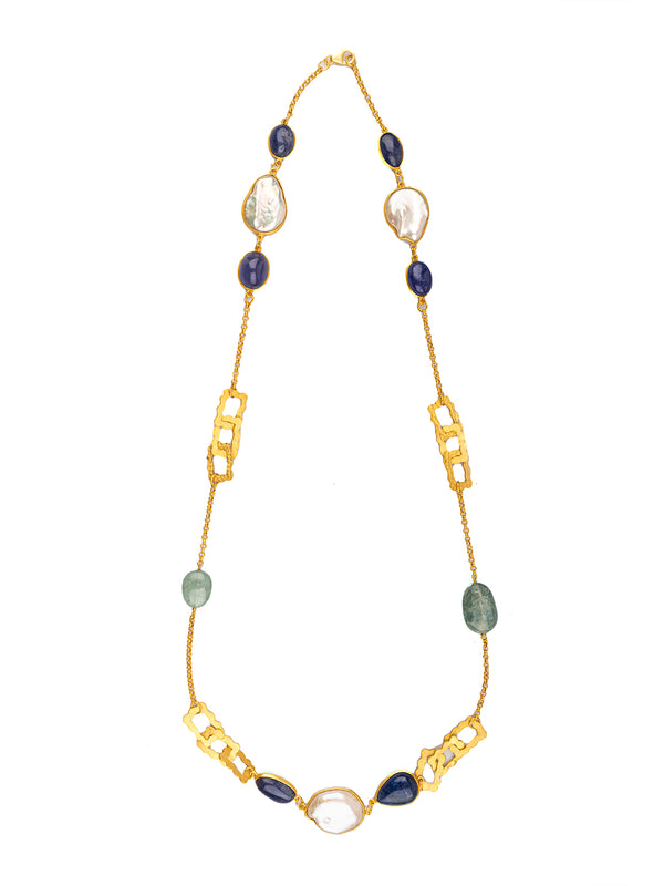 Multicolored Modern Gold Plated Necklace
