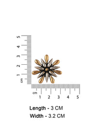 925 Sterling Silver Two Tone Star Earrings view 2