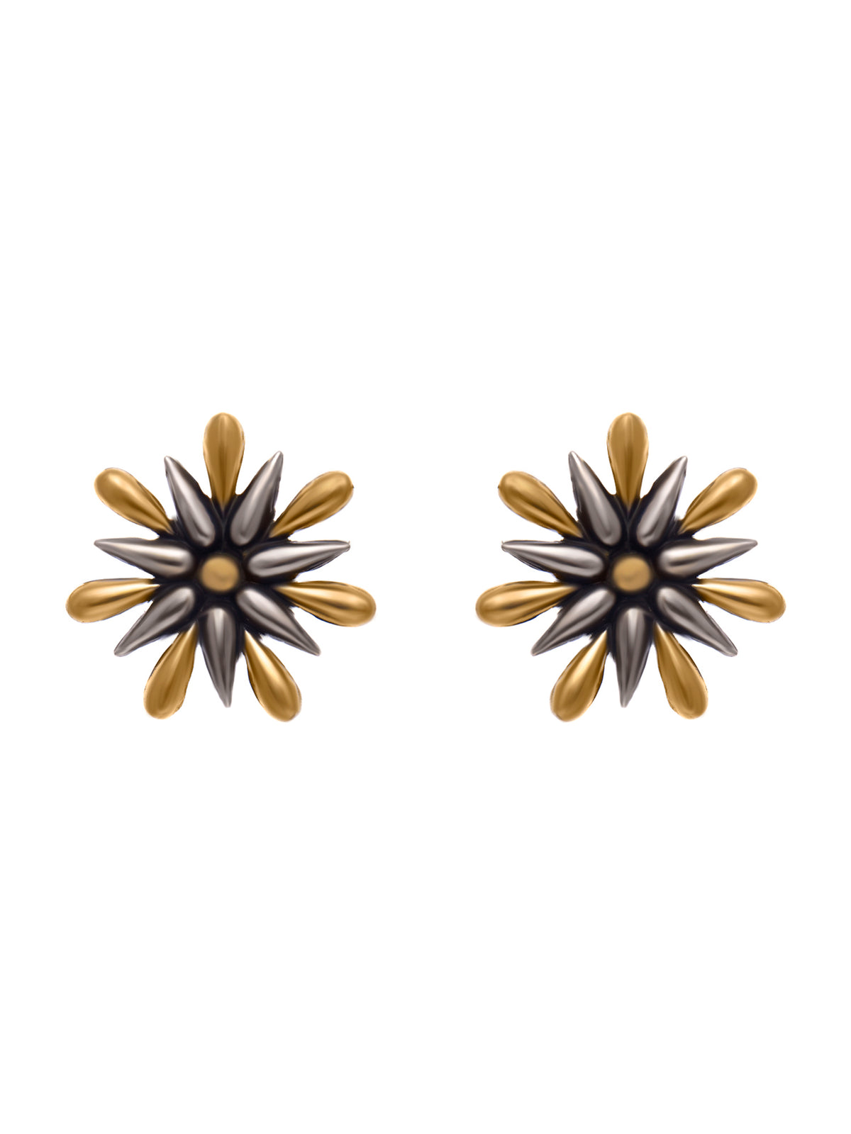 925 Sterling Silver Two Tone 22K Gold Earring view 3
