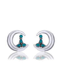 Half Moon Turquoise Studs view 1