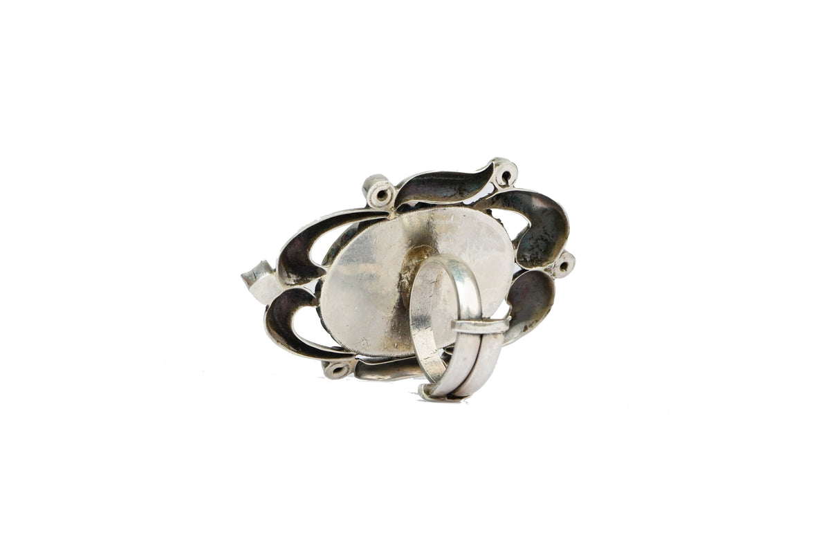 Mother of Pearl 925 Silver Ring with Pearls view 3