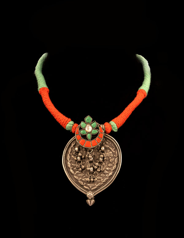 925 Sterling Silver Peacock Necklace with Black Onyx Beads