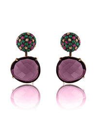 Aurora Amethyst Studs view 4