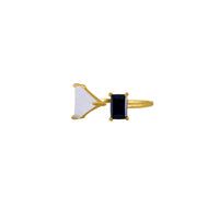 925 Silver Gold Plated Triangle Ring view 2