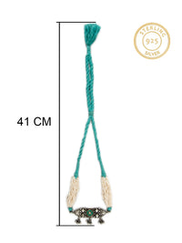 Silver Pearl Turquoise Kundan Choker view 4