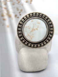 925 Sterling Silver Big Mirror Ring view 4