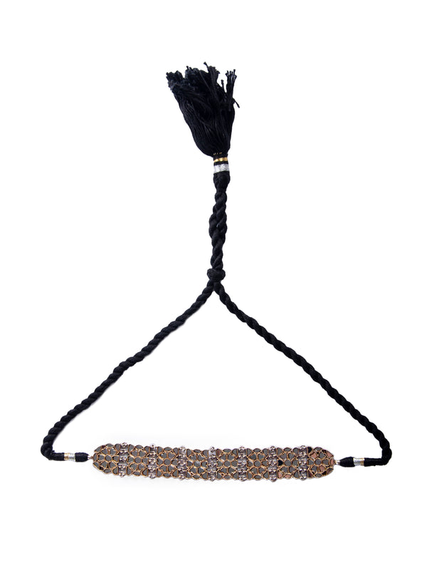 Silver Fine Glass Choker Necklace alternate