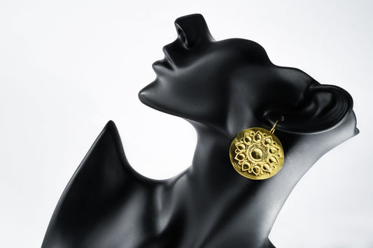 Coin Floral Earring - Neeta Boochra Jewellery