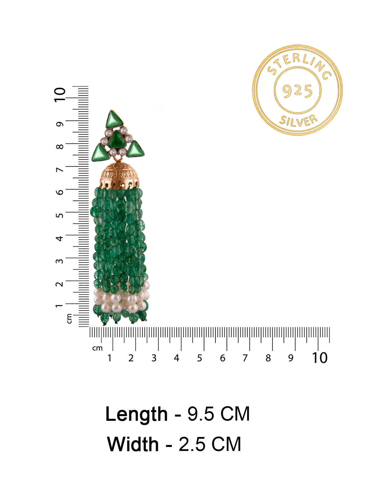 Aurora Green Festive Jhumki view 5