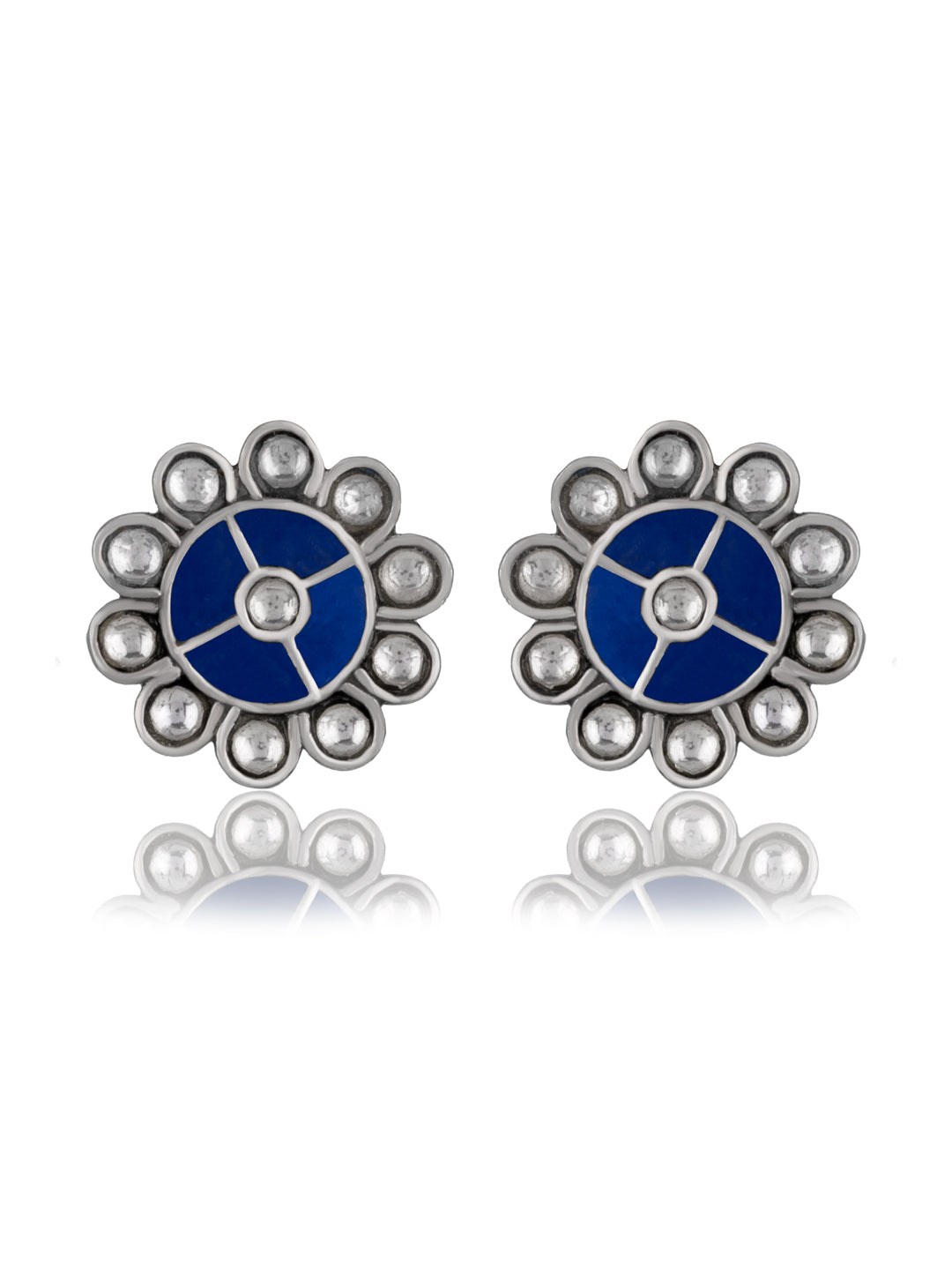 Multicolored Floral Kundan Studs view 1