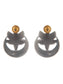 925 Sterling Silver Multicolored Kundan Mini Chandbali Stud Earrings