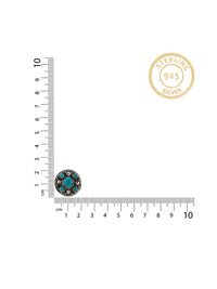 Turquoise Rawa work Adjustable Ring view 3