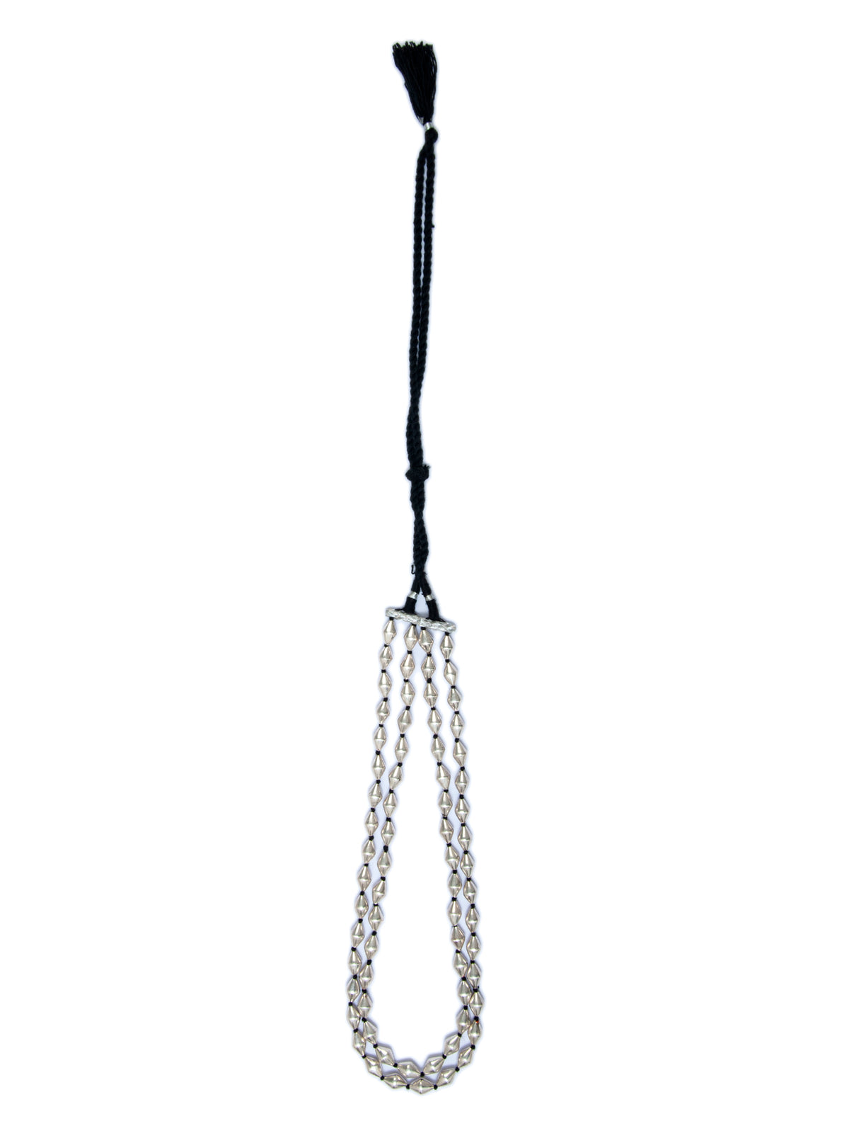 925 Sterling Silver Double Layered Dholki (Size : Small) Necklace view 5