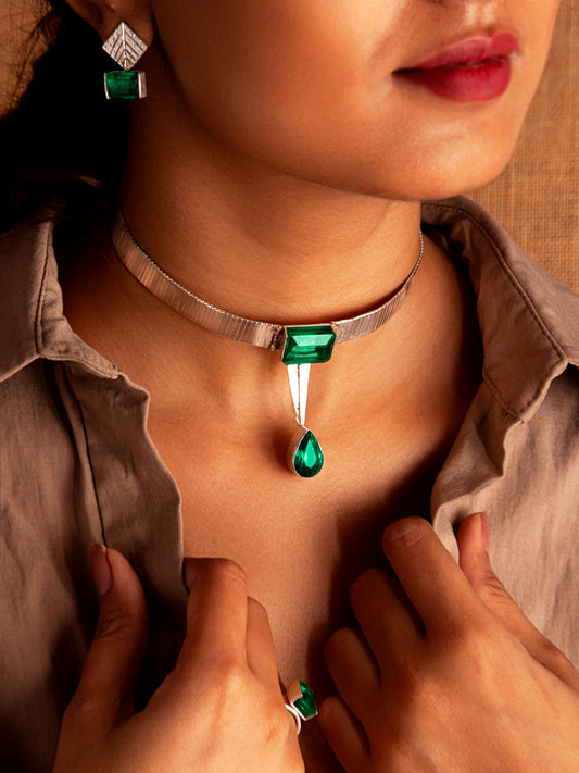 Aurora Emerald Fusion Necklace
