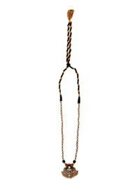 925 Sterling Silver Two Tone 22K Gold Plated Beaded Necklace view 3