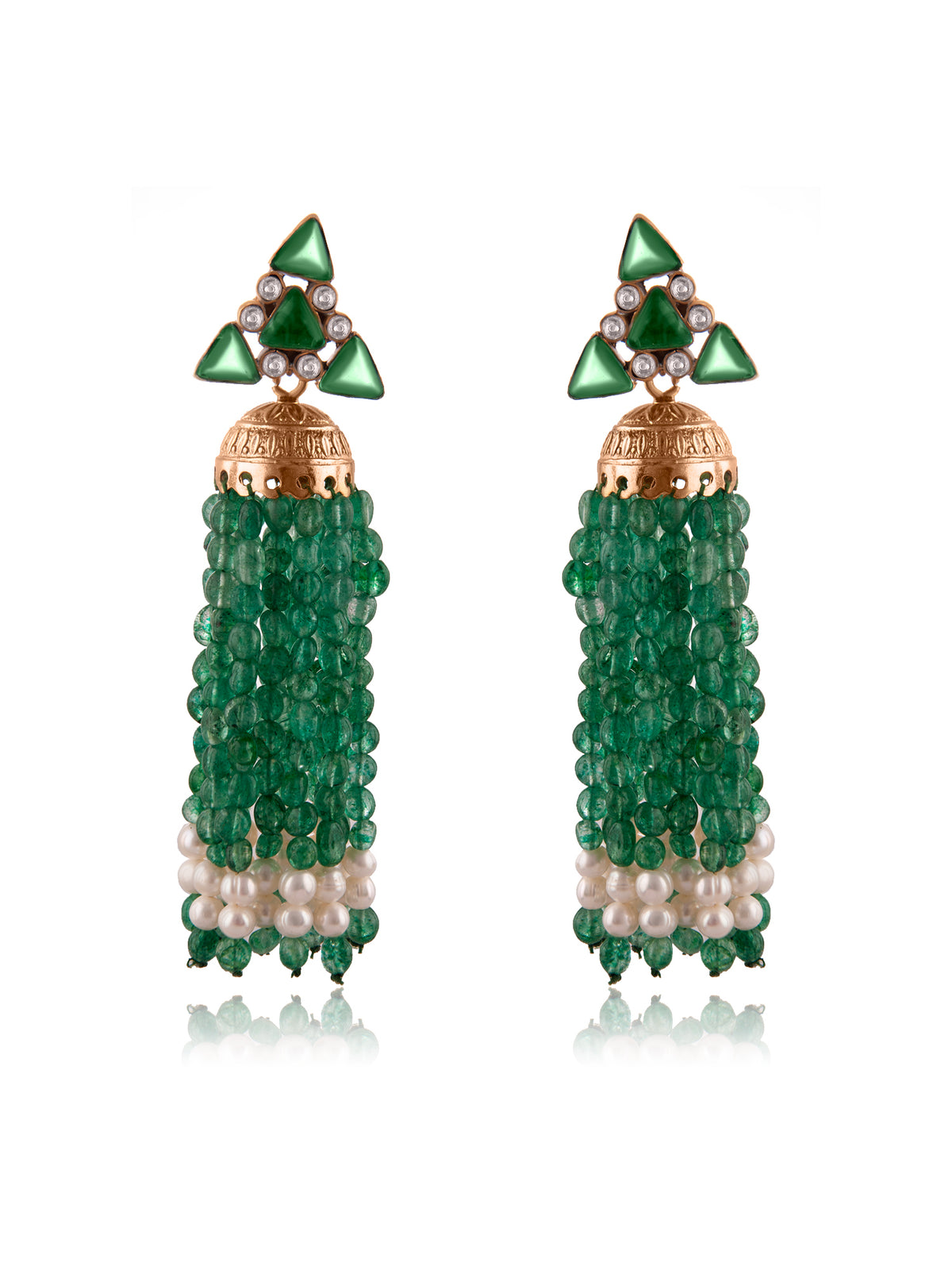 Aurora Green Festive Jhumki view 3