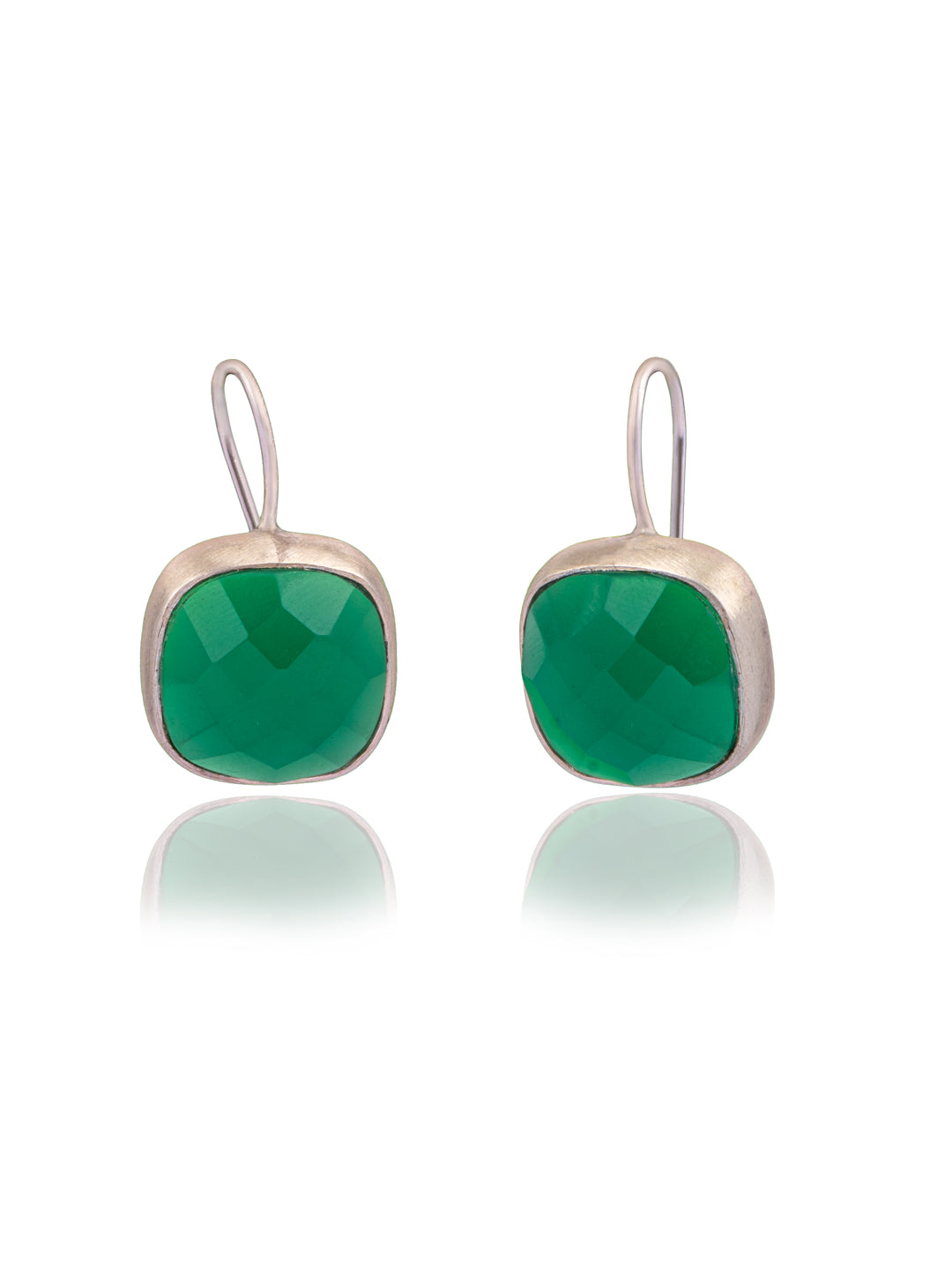 Green Onyx Dangler Earrings view 1