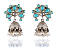 925 Sterling Silver Turquoise Jhumki view 1