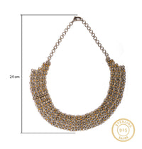 925 Sterling Silver Two Tone Statement Necklace view 4