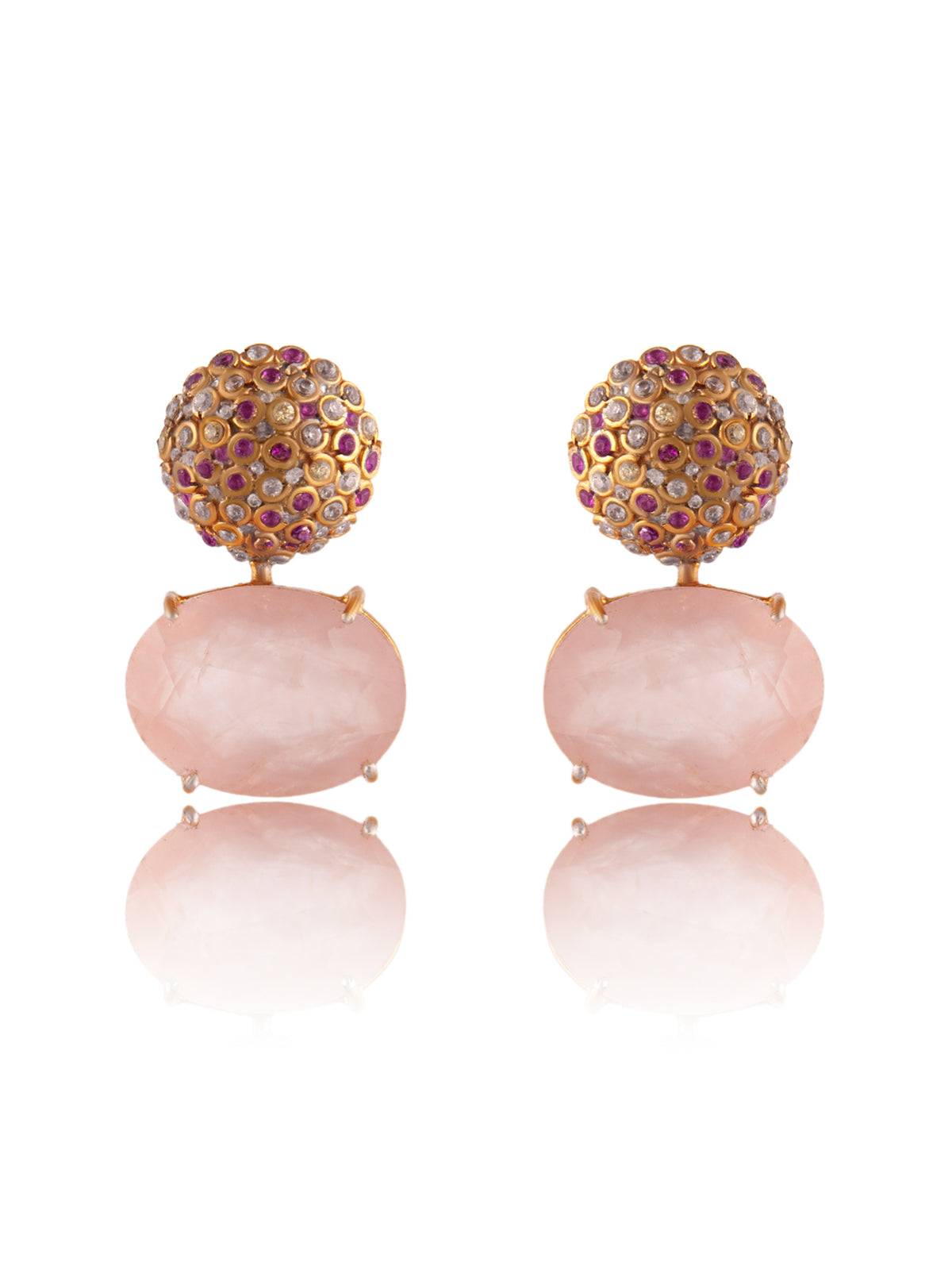 Aurora Rose Quartz Earrings view 3