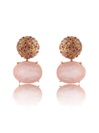 Aurora Rose Quartz Earrings view 3