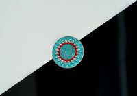 Sky Blue and Red Ring view 3