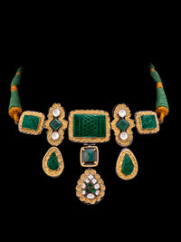 925 Sterling Silver Statement Designer Necklace (Big) with Kundan view 2