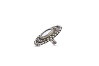Silver Oxidized Rawa Ring with Mirror view 2