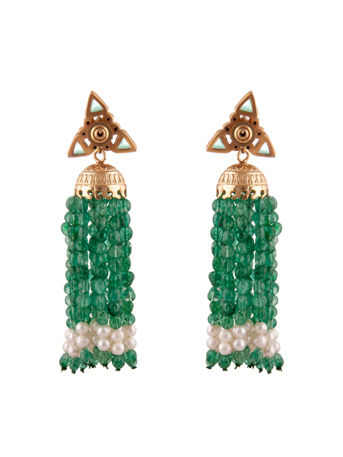 Aurora Green Festive Jhumki view 4