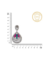 Mesh Earring with Lotus Motif view 3