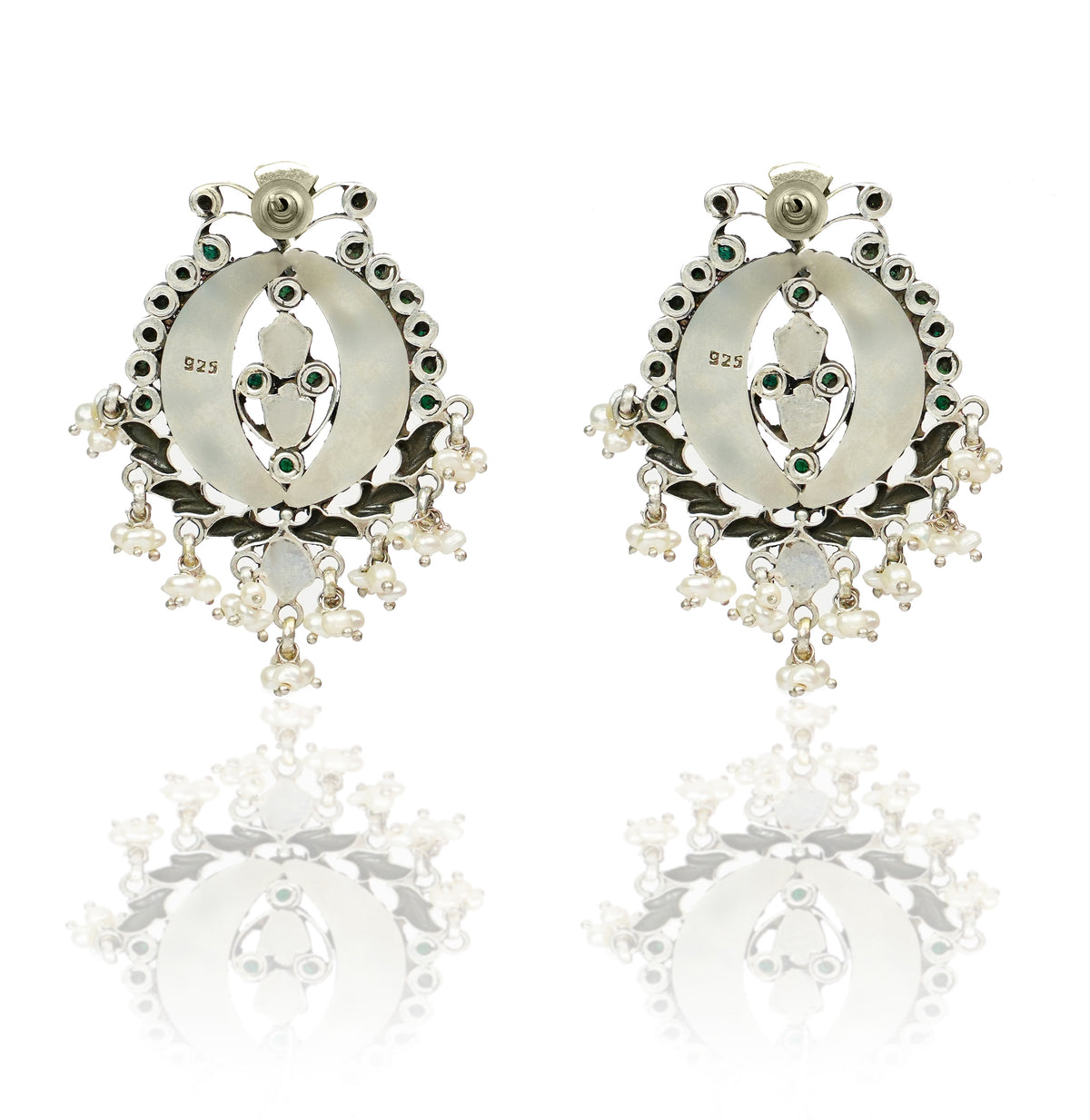 925 Silver Multicolor Statement Earrings view 2