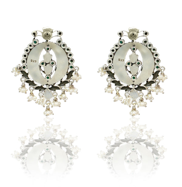 925 Silver Multicolor Statement Earrings alternate