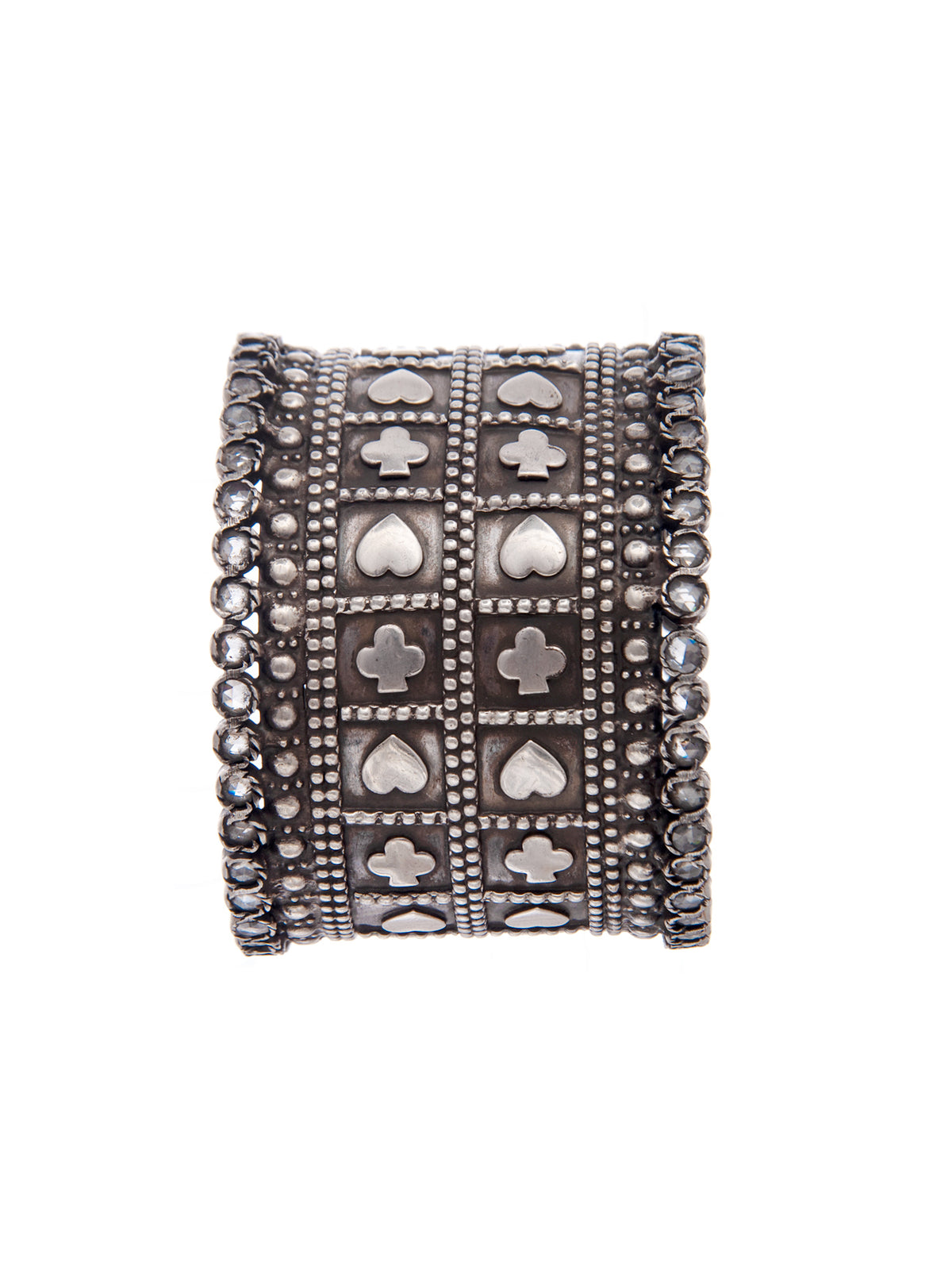 Silver Heart Design Bangle view 3