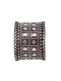 Silver Heart Design Bangle view 3