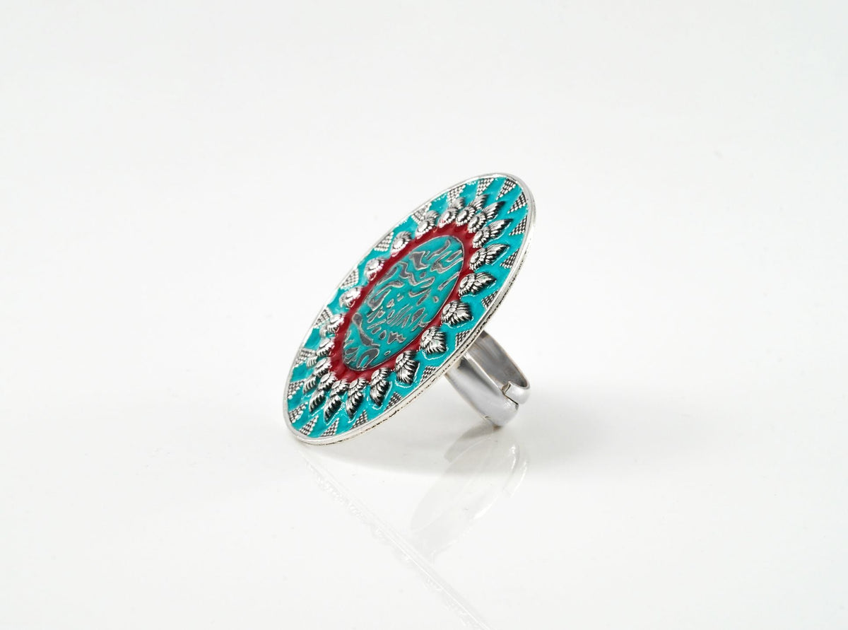 Sky Blue and Red Ring view 2
