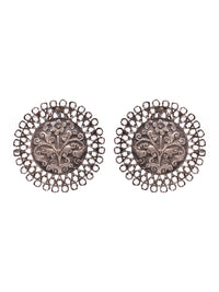 925 Sterling Silver Checker Crystal Earring view 3