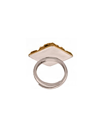 Two Toned Ganesha Adjustable Ring view 2