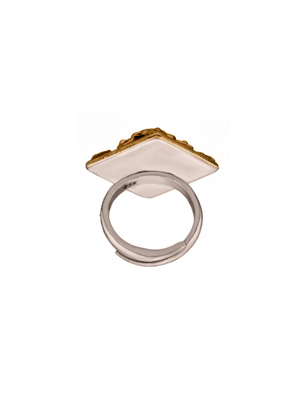 Two Toned Ganesha Adjustable Ring alternate