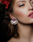 925 Sterling Silver Pink Floral Earrings with Pearls