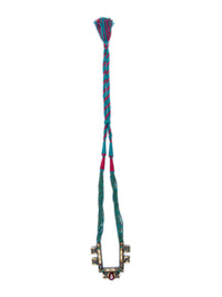 925 Sterling Silver Two Tone 22K Gold Plated Turquoise Beaded Necklace With Ruby and Turquoise Gemstone view 6