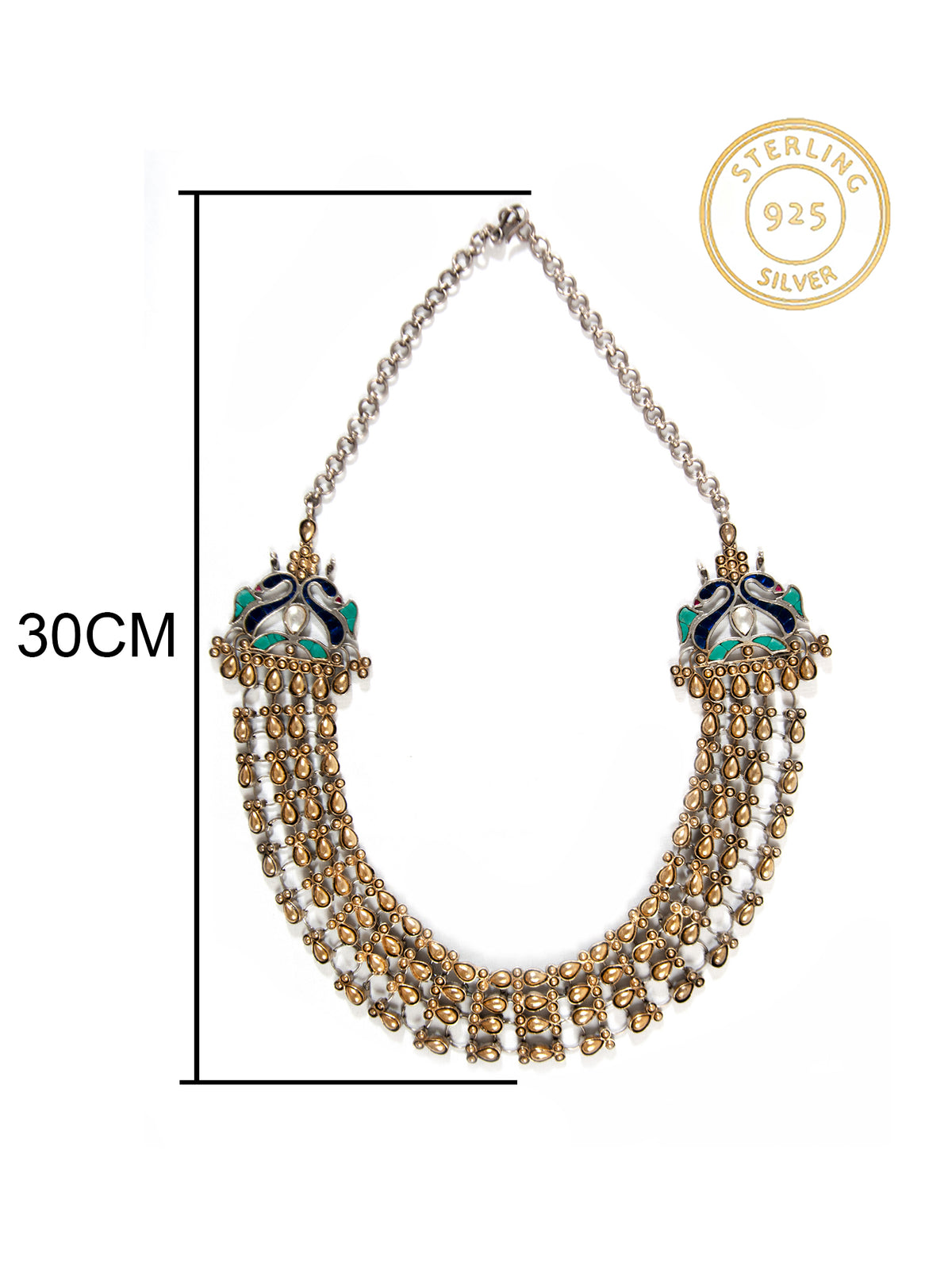 Svarnam Statement Kundan Necklace view 6