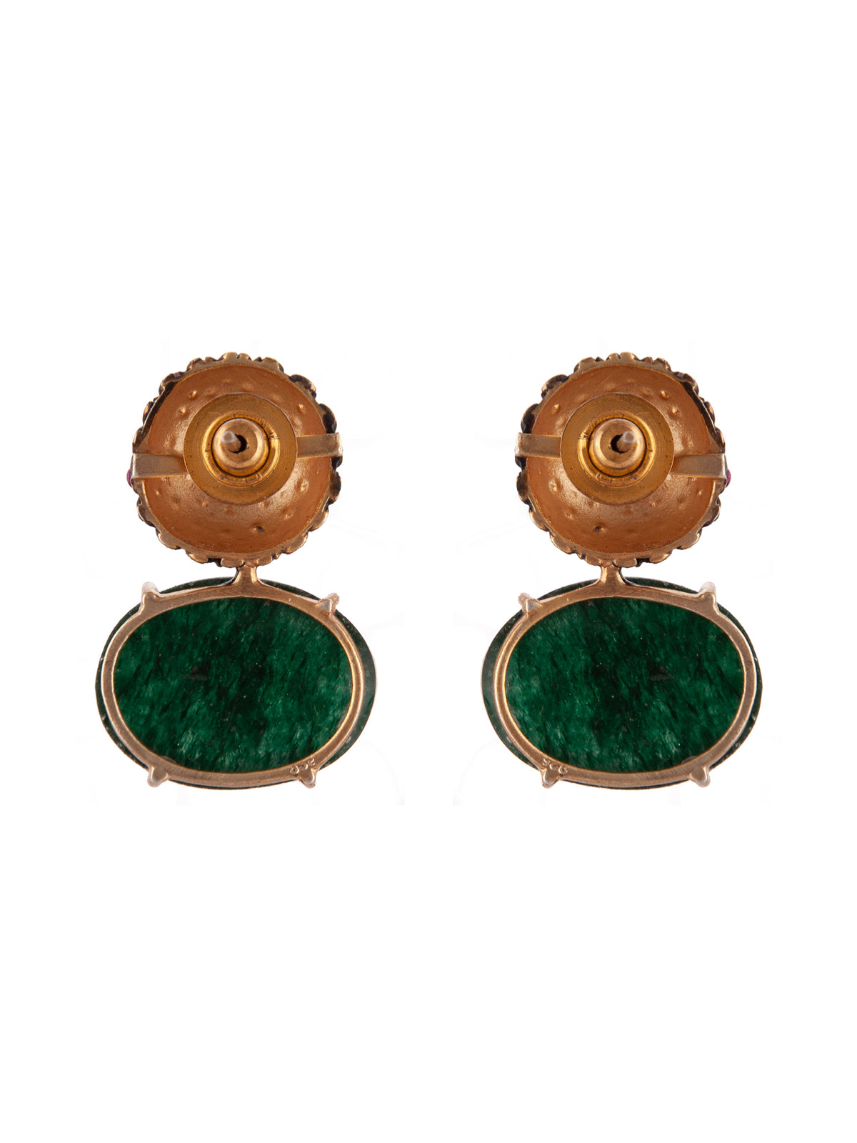 Aurora Black Green Studs view 4