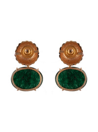Aurora Black Green Studs view 4