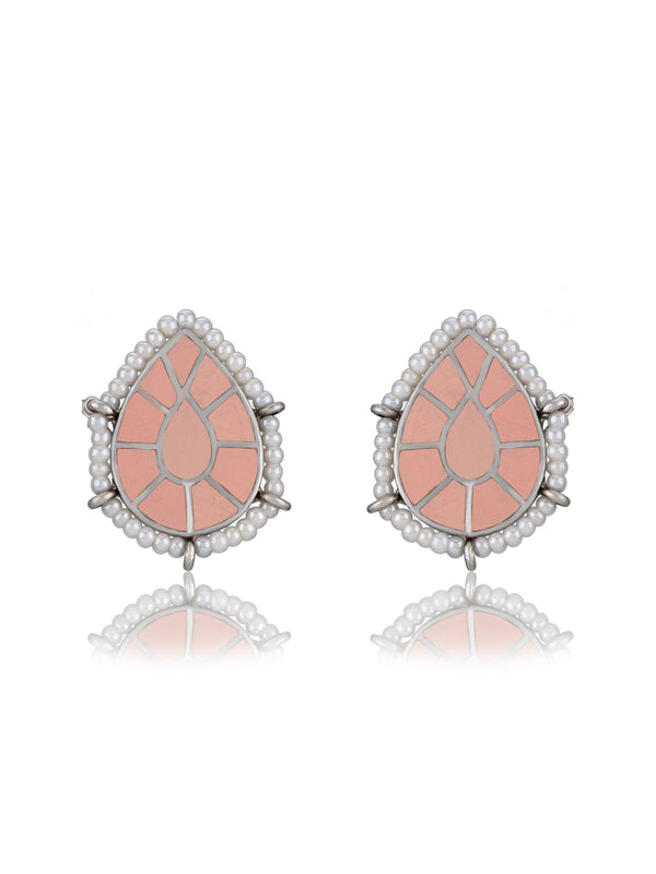 NB Signature Pink Studs with Pearl