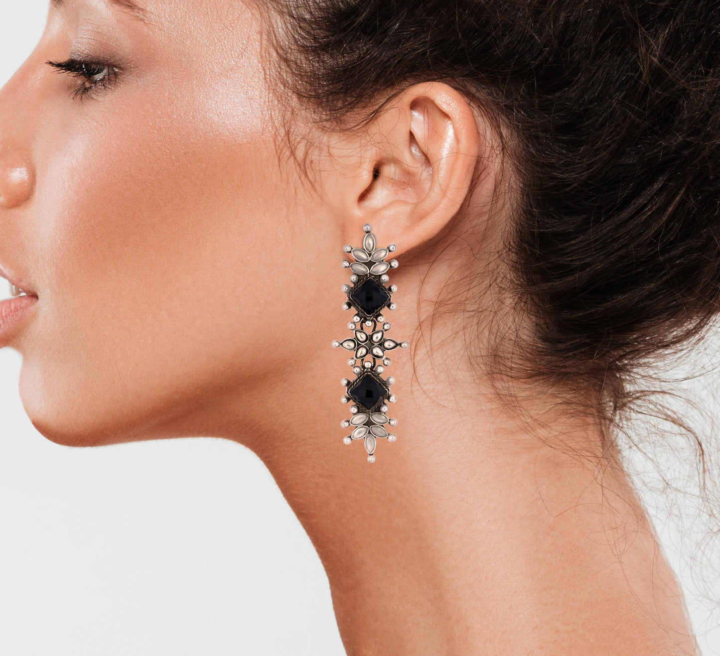 925 Sterling Silver Earrings with Black Onyx