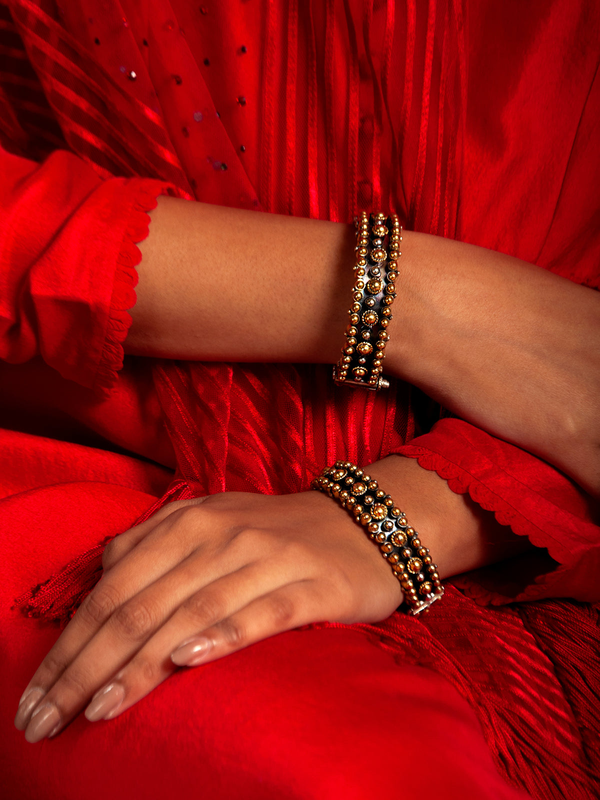 Svarnam Two Tone Bangle view 2