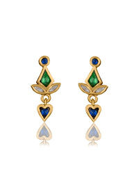 Small Kundan Gold Plated Studs view 1