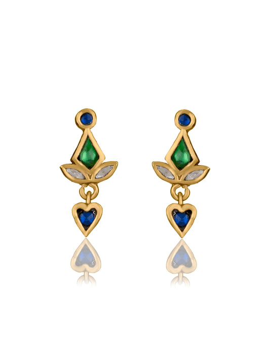 Small Kundan Gold Plated Studs