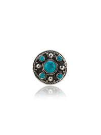 Turquoise Rawa work Adjustable Ring view 1
