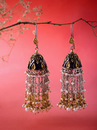 Svarnam Festive Jhumki with Pearl view 2